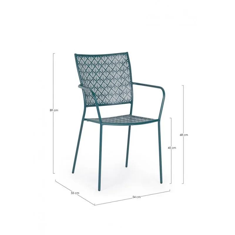 Bizzotto outdoor Sedia con braccioli Lizette ocean
